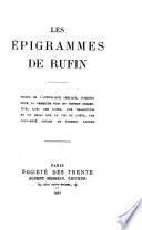 Les épigrammes de Rufin