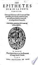 Les épithètes