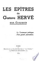 Les épîtres de Gustave Hervé aux croyants