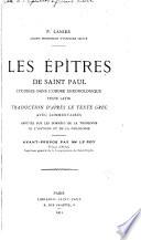 Les épîtres de Saint Paul
