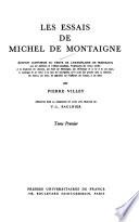 Les Essais de Michel de Montaigne