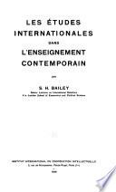 Les études internationales dans l'enseignement contemporain
