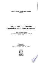 Les études littéraires francophones
