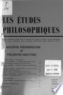 Les études philosophiques