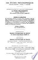 Les Études philosophiques