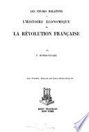 Les Études Relatives À L'histoire Économique de la Révolution Française