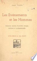 Les événements et les hommes