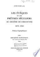 Les évêques et les prêtres séculiers au diocèse de Chicoutimi, 1878-1968