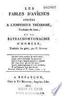 Les fables d'Avienus dédiées à l'empereur Théodose traduites du latin et