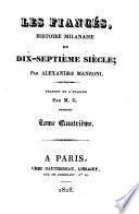 Les fiancés histoire milanaise du dix-septième siècle; par Alexandre Manzoni. Traduit de l'italien par M. G. Tome premier-cinquième
