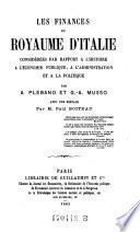 Les finances du royaume d'Italie ... avec une preface par Paul Boiteau