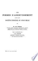 Les formes d'asservissement dans les sociétés indigènes du Congo belge