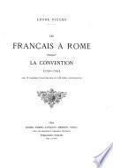 Les Français à Rome pendant la convention (1792-1795)