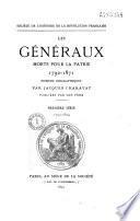 Les généraux morts pour la patrie