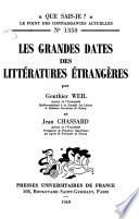 Les grandes dates des littératures étrangères