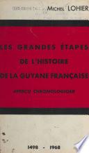 Les grandes étapes de l'histoire de la Guyane française