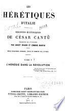 Les hérétiques d'Italie: L'hérésie scientifique