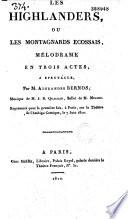 Les highlanders, ou les montagnards écossais