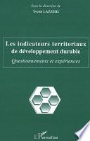 Les indicateurs territoriaux de développement durable