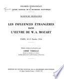 Les influences étrangères dans l'œuvre de W. A. Mozart