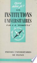 Les institutions universitaires en France