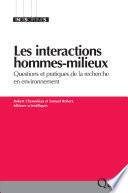 Les interactions hommes-milieux