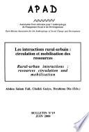 Les interactions rural-urbain