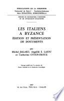 Les Italiens à Byzance