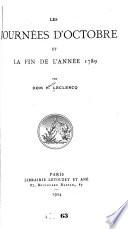 Les journées d'octobre et la fin de l'année 1789