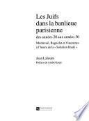 Les juifs dans la banlieue parisienne des années 20 aux années 50