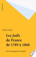 Les Juifs de France de 1789 à 1860