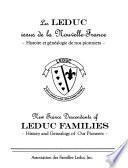 Les Leduc issus de la Nouvelle-France