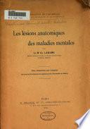 Les lésions anatomiques