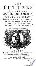 Les lettres de messire Roger de Rabutin, comte de Bussy ...