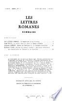 Les Lettres romanes
