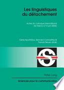 Les linguistiques du détachement