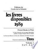 Les Livres disponibles