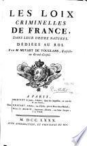 Les loix criminelles de France