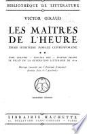 Les maîtres de l'heure: Jules Lemaitre. Édouard Rod. Anatole France. Conclusion: Le bilan de la génération littéraire de 1870