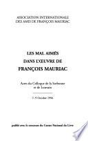 Les mal aimés dans l'œuvre de François Mauriac