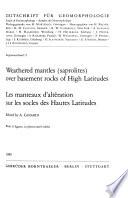 Les Manteaux D'altération Sur Les Socles Des Hautes Latitudes