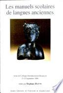 Les manuels scolaires de langues anciennes