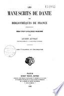 Les manuscrits de Dante des bibliothèques de France