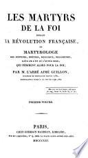 Les martyrs de la foi pendant la Révolution française
