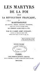 Les martyrs de la foi pendant la révolution française