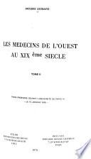Les Médecins de l'Ouest au XIXe siècle