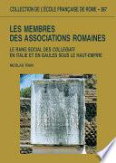 Les membres des associations romaines