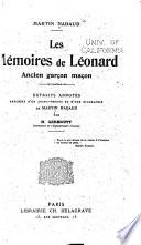 Les mémoires de Léonard, ancien garçon maçon