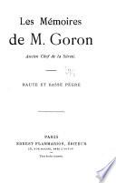 Les Mémoires de M. Goron
