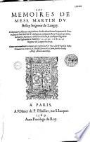 Les memoires de Mess. Martin du Bellay seigneur de Langey